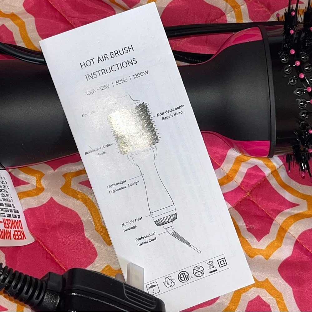 Hot Air Hair Dryer‎ & Volumizer Brush Dryer Styler 1200W
